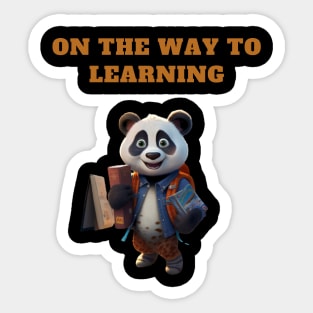 Panda Lover. On the Way to Learning Sticker